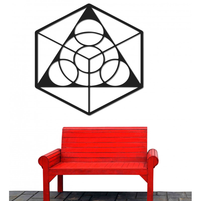 Weltraummalerei an der Wand aus Sperrholz,...