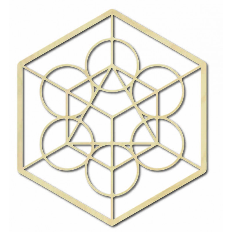 Geometrische Holzmalerei an der Erntewand