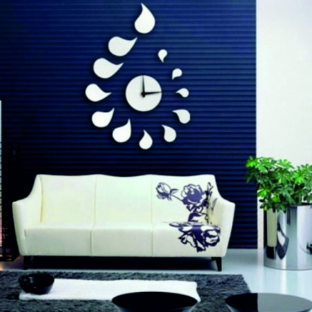 Sticker Wanduhr Tropfen DIY ROSEMARY