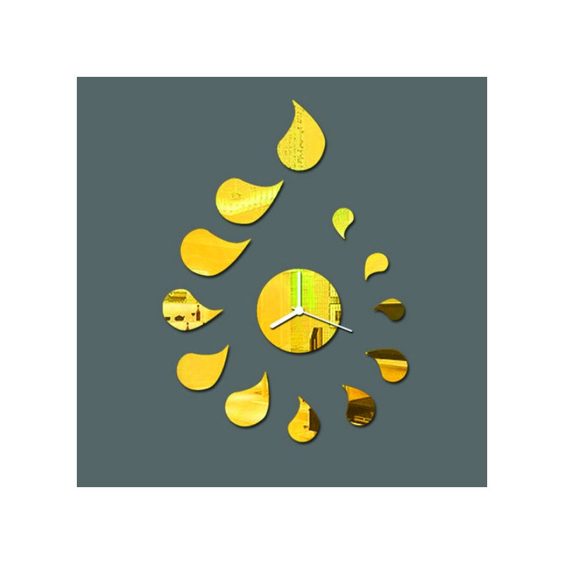 Sticker Wanduhr Tropfen DIY ROSEMARY