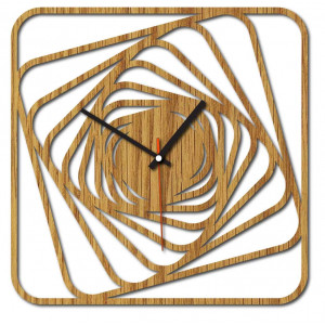 Sentop - MDF Moderne Wanduhr GARVI HD F015 i schwarz