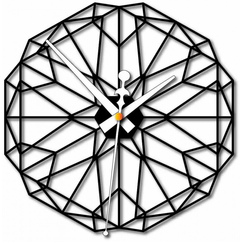 Geometrische Wanduhr aus Holzsperrholz - CUDO
