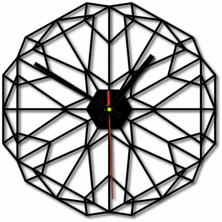 Sentop - MDF Wanduhr für Wohnzimmer HDKF017 und schwarz 40 cm