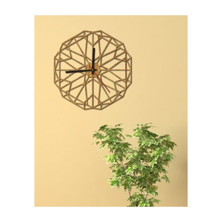 Sentop - MDF Wanduhr für Wohnzimmer HDKF017 und schwarz 40 cm