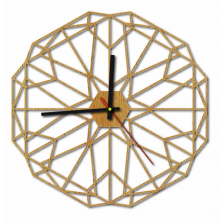 Sentop - MDF Wanduhr für Wohnzimmer HDKF017 und schwarz 40 cm