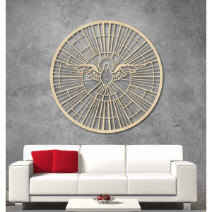 Holzbild einer Taube - Symbol des Heiligen Geistes