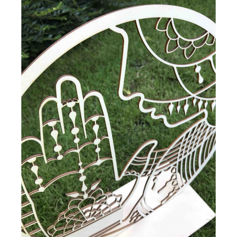 Stylesa - Holzmalerei an der Wand der Demut und...