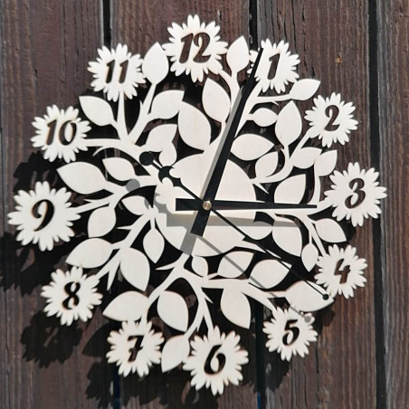 moderne Uhr mit Blumen moderne Uhr mit Blumen