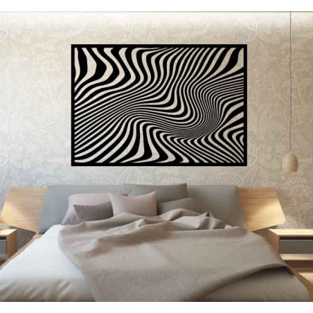Dekoratives Wandbild Zebra und Schwarz
