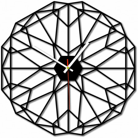 Geometrische Wanduhr auch schwarz X0097