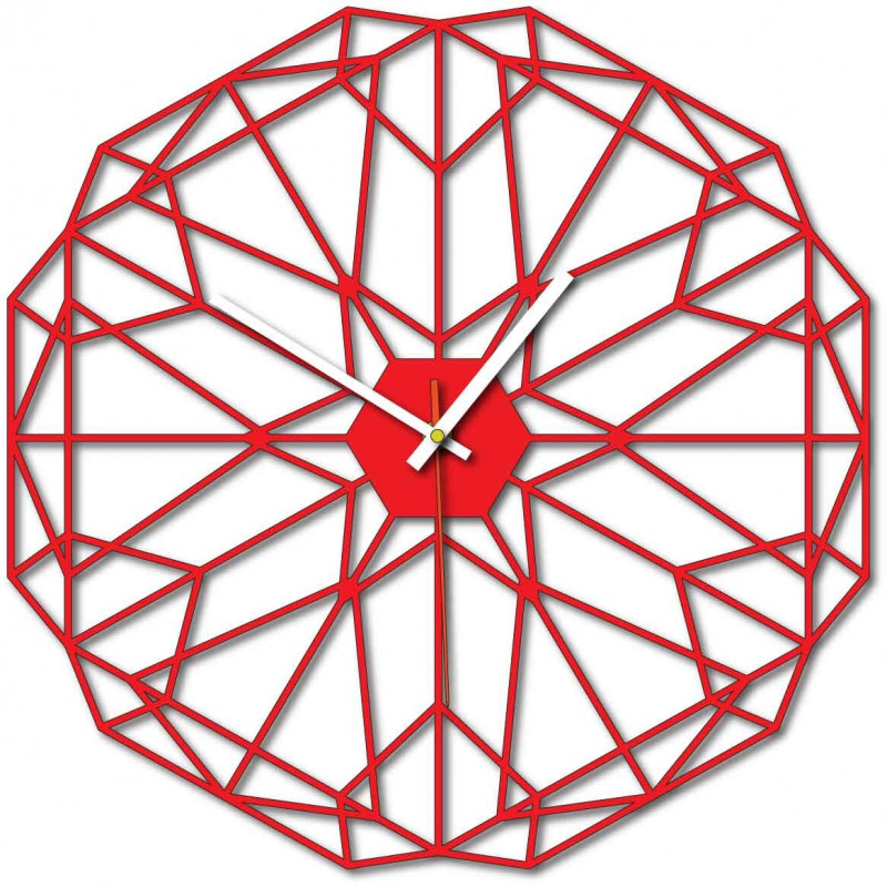 Geometrische Wanduhr auch schwarz X0097