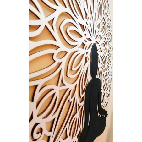 Sentop - Mandala 3D-Bild an der Wand des Buddha-Mandala-Farbdesigns