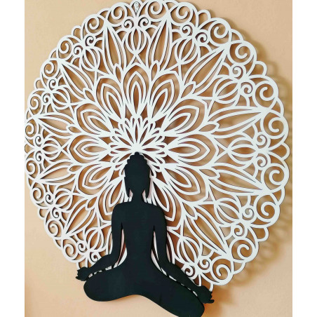 Sentop - Mandala 3D-Bild an der Wand des Buddha-Mandala-Farbdesigns