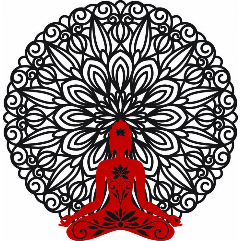 3D Wandbild Buddha im Mandala 50, 70, 90 cm