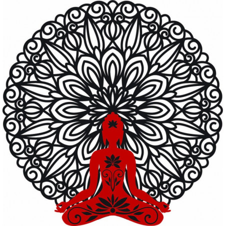 3D Wandbild Buddha im Mandala 50, 70, 90 cm