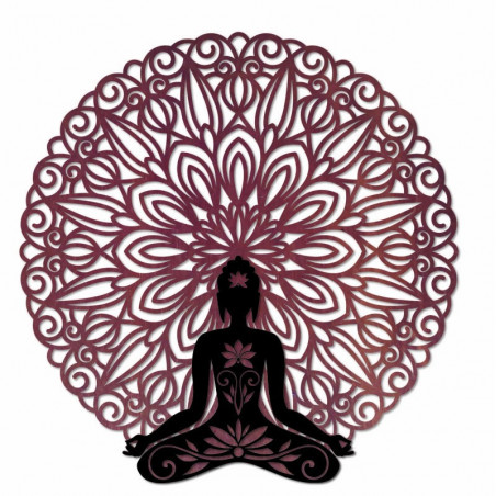 3D Wandbild Buddha im Mandala 50, 70, 90 cm