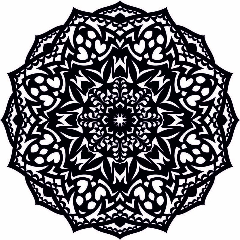 Holzmandala an der Wand - CIRCEL