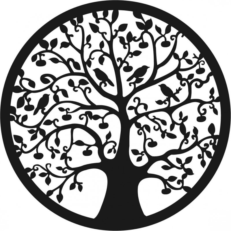 Holzbild eines Baumes und Vögel - HOJNISŤ