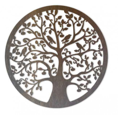 Holzbild eines Baumes und Vögel - HOJNISŤ