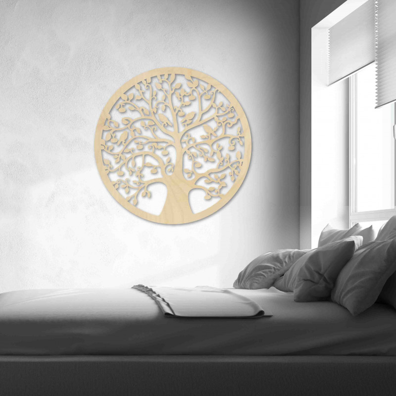 Holzbild eines Baumes und Vögel - HOJNISŤ