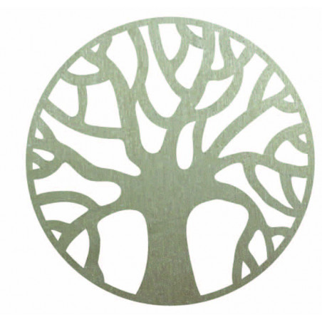 Wandbild aus Holz mit Zweigen im Kreis - POCCITT