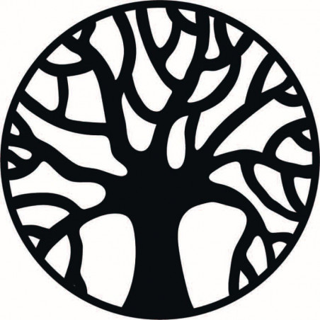 Wandbild aus Holz mit Zweigen im Kreis - POCCITT