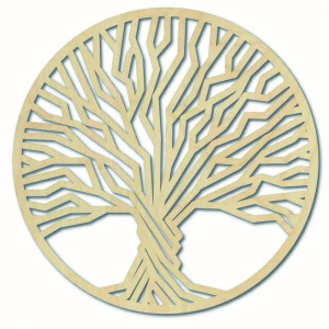 Stylesa - Holzgemälde an einer Baumwand 2