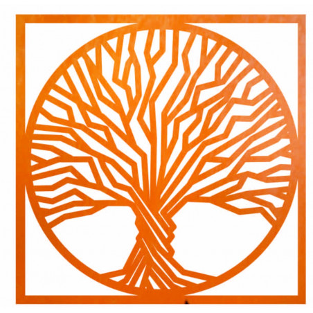 Holzwandbild Baum im Rahmen