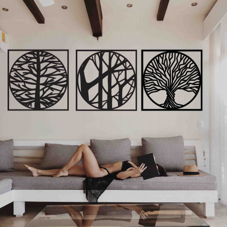 Stylesa - 3-teiliges Gemälde an der Wand DESIRROO