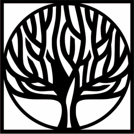 Wandbild Baum in Rahmen aus Holz UASVED