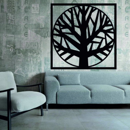 Holzbild eines Baumes in einem Rahmen - OMARF