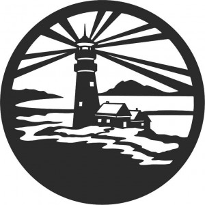 Sentop - Leuchtturm moderne Malerei an der Wand -  Holz... 2