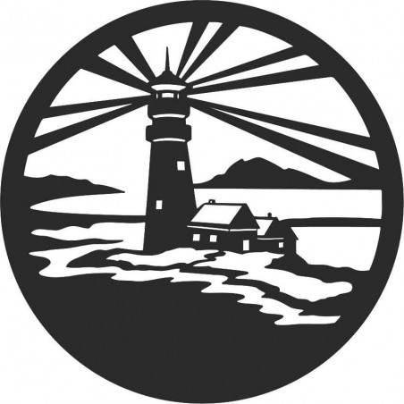 Sentop - Leuchtturm moderne Malerei an der Wand -  Holz dekoration