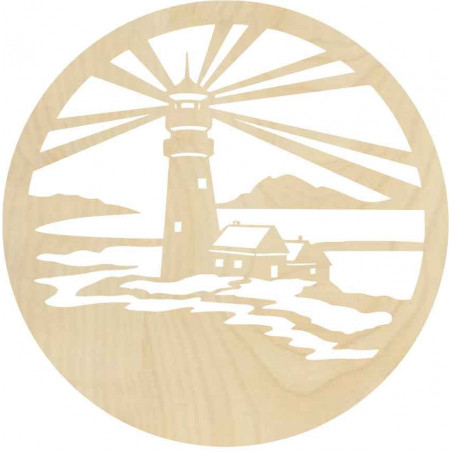 Sentop - Leuchtturm moderne Malerei an der Wand -  Holz dekoration