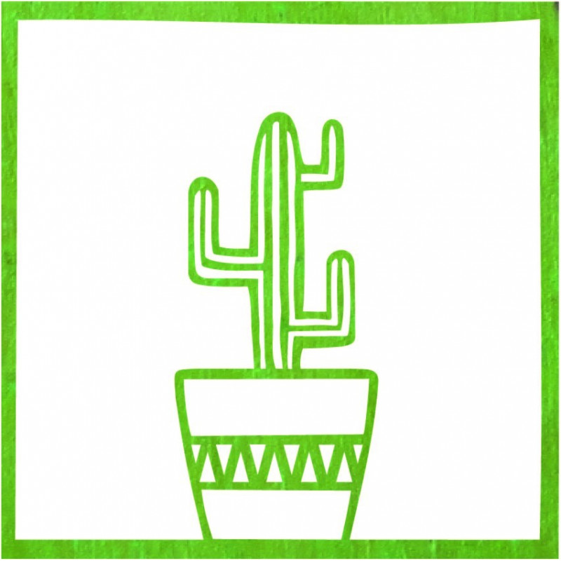 Modernes Wandbild Kaktus