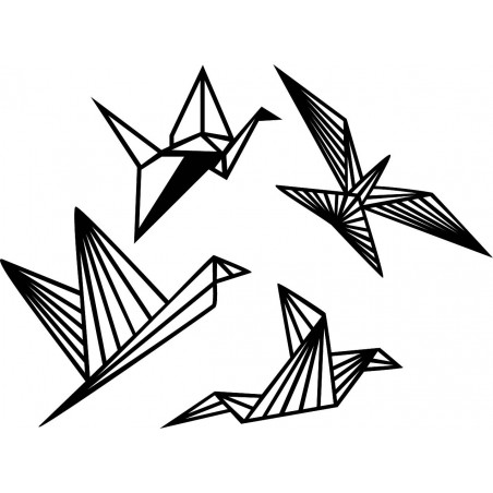 Moderne Wandmalerei - freie Vögel 4 Stück - LIBERDADE