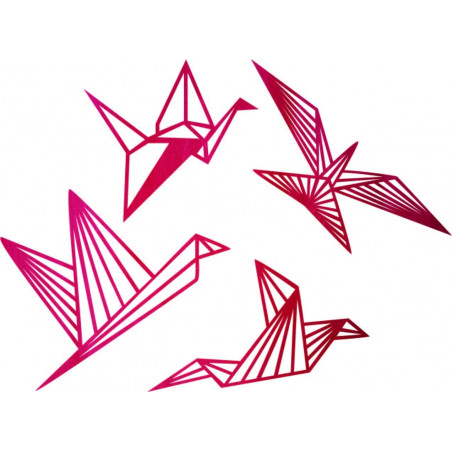 Moderne Wandmalerei - freie Vögel 4 Stück - LIBERDADE