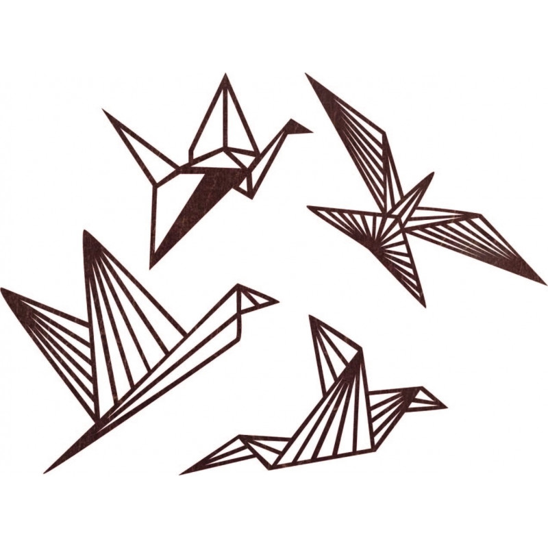 Modernes Wandbild - Freie Vögel 4 Stück -...