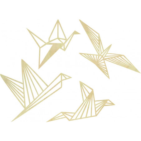 Moderne Wandmalerei - freie Vögel 4 Stück - LIBERDADE