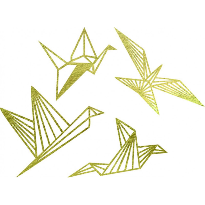 Moderne Wandmalerei - freie Vögel 4 Stück -...