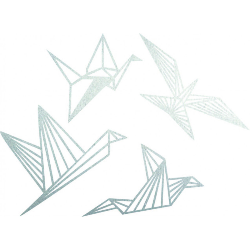 Moderne Wandmalerei - freie Vögel 4 Stück -...