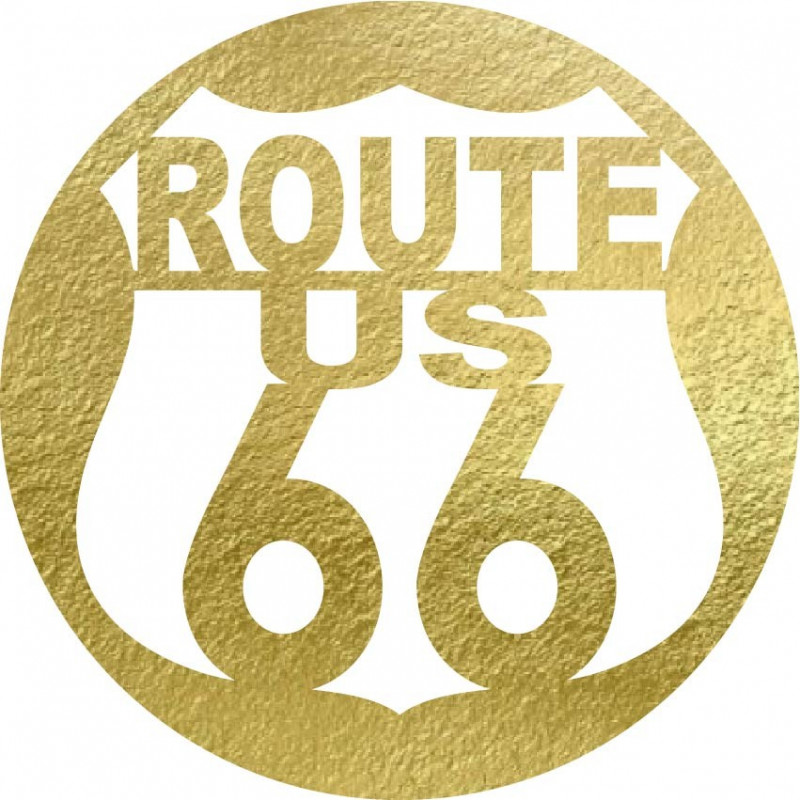 Wandbild aus Holz U.S. ROUTE 66