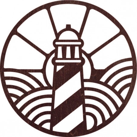 Holzbild mit Leuchtturm-Motiv - FEDRO