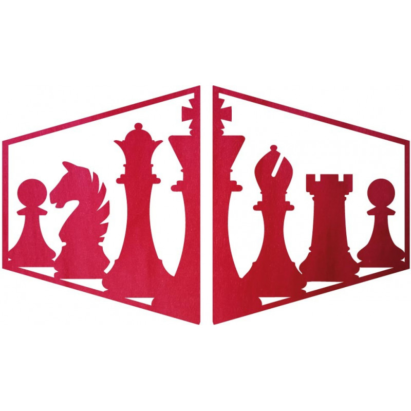 Elegantes Gemälde an der Wand einer Schachfigur...