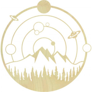 Originelle Wandmalerei eines Planeten im Weltraum - SILENY 2