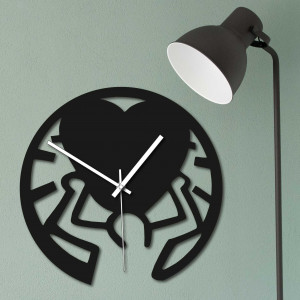 Holzuhr - Liebe auf Schultern schwarz und bunt | SENTOP... 2