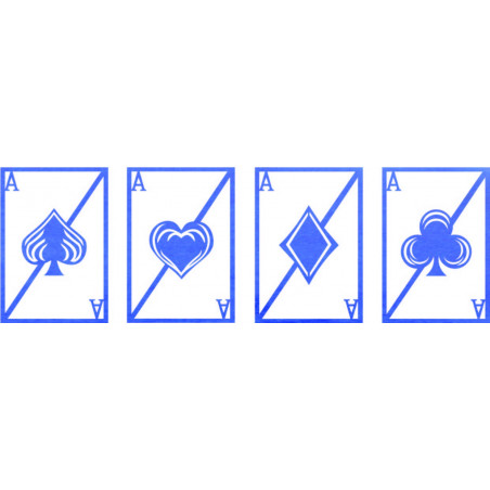 Original vierteiliges Wandgemälde - Spielkarten | ZOLTON