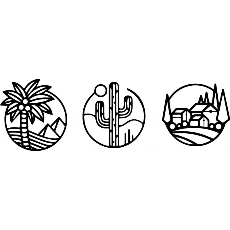 Dreiteiliges Wandbild Sahara - ARAHSA