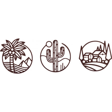 Dreiteiliges Wandbild Sahara - ARAHSA