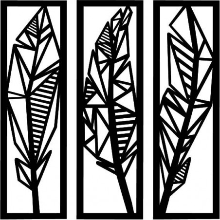 Modernes dreiteiliges Gemälde Bananenblätter - MUSACEAE